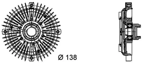 Kupplung, Kühlerlüfter MAHLE CFC 64 000P Bild Kupplung, Kühlerlüfter MAHLE CFC 64 000P