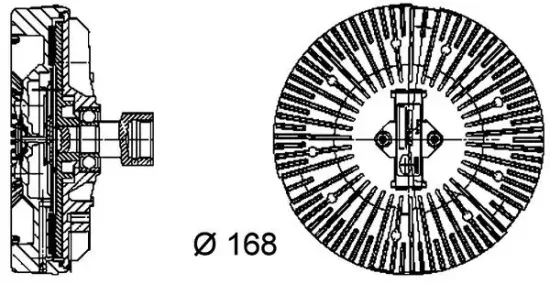 Kupplung, Kühlerlüfter MAHLE CFC 92 000P Bild Kupplung, Kühlerlüfter MAHLE CFC 92 000P