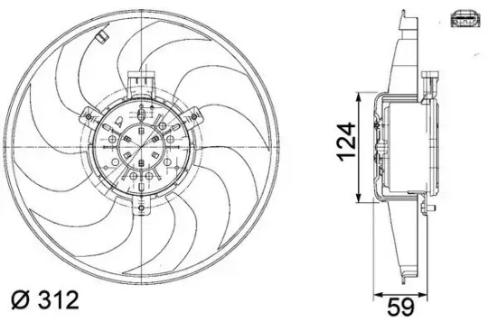 Lüfter, Motorkühlung MAHLE CFF 214 000P Bild Lüfter, Motorkühlung MAHLE CFF 214 000P