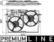 Lüfter, Motorkühlung MAHLE CFF 228 000P