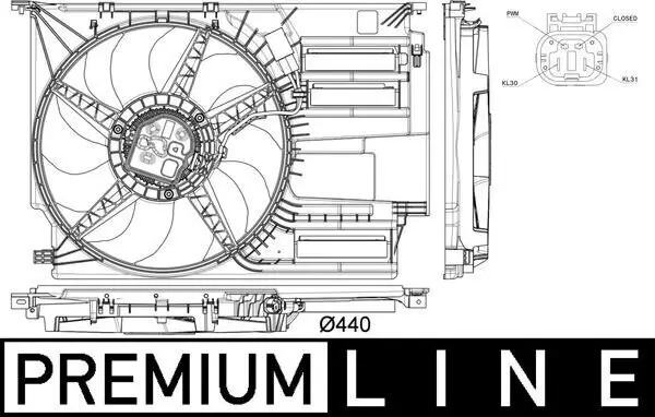 Lüfter, Motorkühlung MAHLE CFF 402 000P