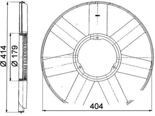 Lüfterrad, Motorkühlung MAHLE CFW 39 000P Bild Lüfterrad, Motorkühlung MAHLE CFW 39 000P