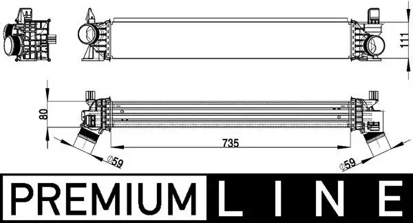 Ladeluftkühler MAHLE CI 148 000P