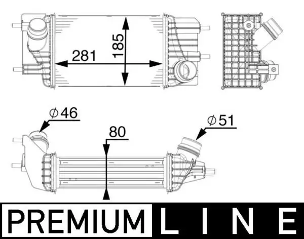 Ladeluftkühler MAHLE CI 154 000P