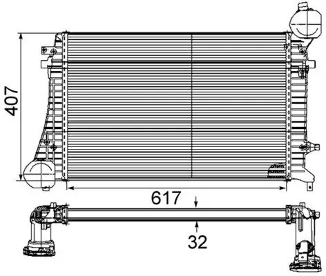 Ladeluftkühler MAHLE CI 164 000P