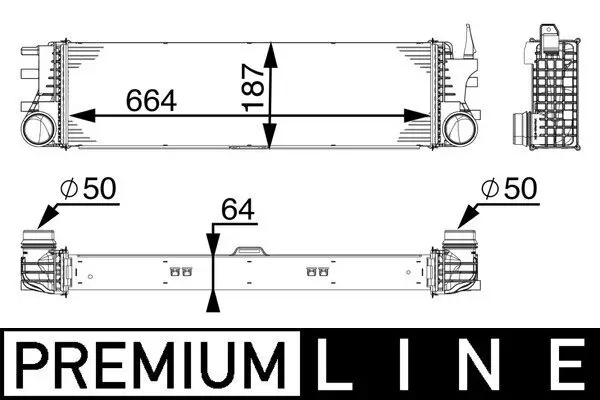 Ladeluftkühler MAHLE CI 180 000P