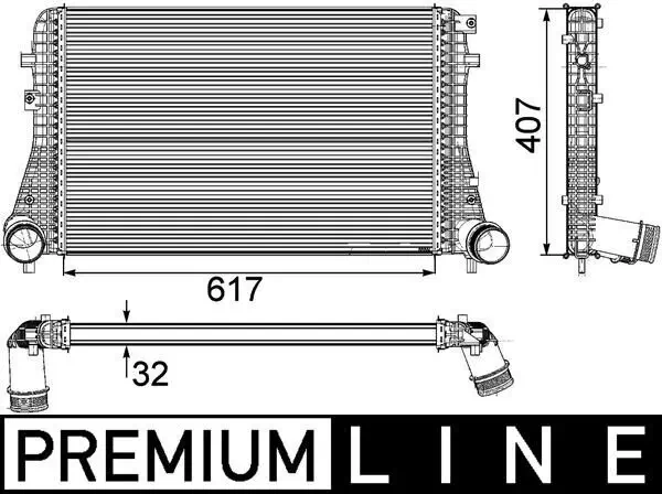 Ladeluftkühler MAHLE CI 208 000P