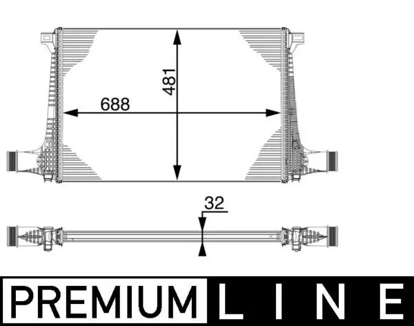 Ladeluftkühler MAHLE CI 220 000P
