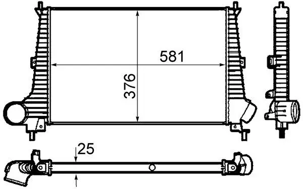 Ladeluftkühler MAHLE CI 300 000P