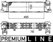 Ladeluftkühler MAHLE CI 393 000P