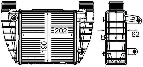 Ladeluftkühler MAHLE CI 421 000S