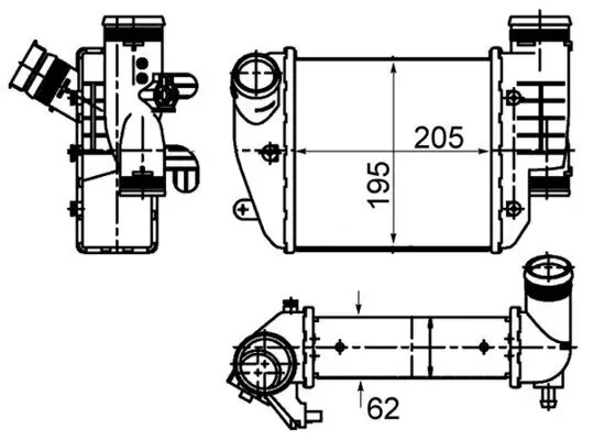 Ladeluftkühler MAHLE CI 484 000S