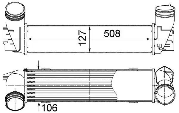 Ladeluftkühler MAHLE CI 490 000S