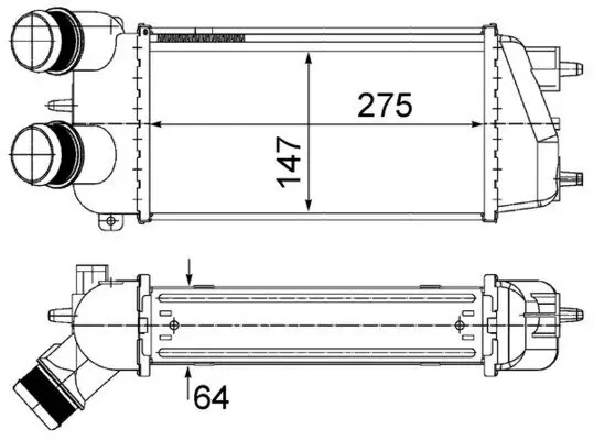 Ladeluftkühler MAHLE CI 494 000S