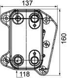 Ölkühler, Motoröl MAHLE CLC 105 000P