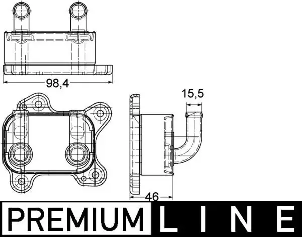 Ölkühler, Motoröl MAHLE CLC 168 000P