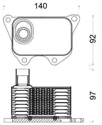 Ölkühler, Motoröl MAHLE CLC 185 000S Bild Ölkühler, Motoröl MAHLE CLC 185 000S