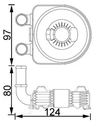 Ölkühler, Motoröl MAHLE CLC 193 000S Bild Ölkühler, Motoröl MAHLE CLC 193 000S