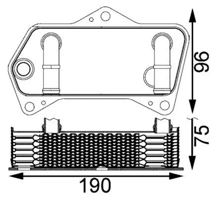 Ölkühler, Automatikgetriebe MAHLE CLC 202 000S Bild Ölkühler, Automatikgetriebe MAHLE CLC 202 000S