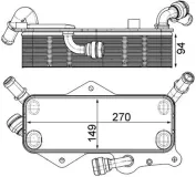 Ölkühler, Automatikgetriebe MAHLE CLC 218 000P