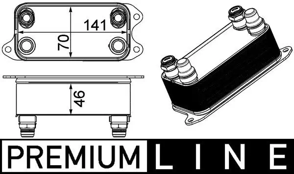 Ölkühler, Automatikgetriebe MAHLE CLC 227 000P