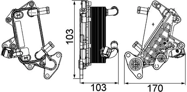 Ölkühler, Automatikgetriebe MAHLE CLC 25 000P