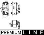 Ölkühler, Automatikgetriebe MAHLE CLC 43 000P