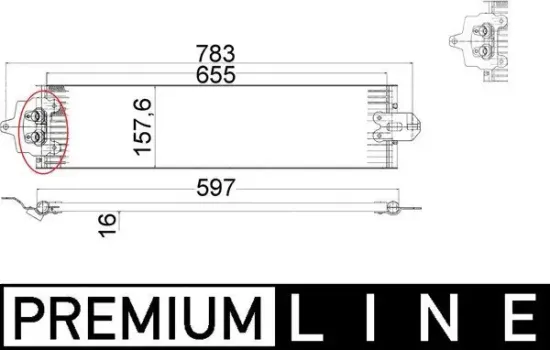 Ölkühler, Automatikgetriebe MAHLE CLC 49 000P Bild Ölkühler, Automatikgetriebe MAHLE CLC 49 000P