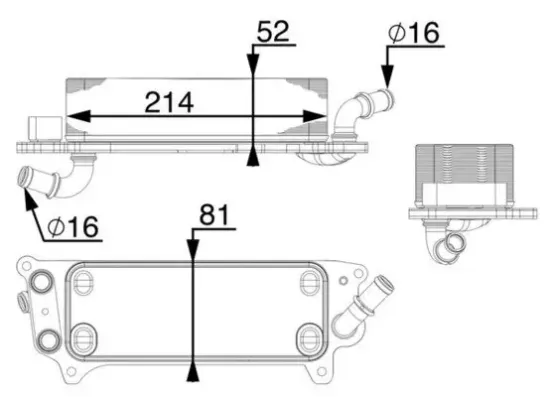 Ölkühler, Automatikgetriebe MAHLE CLC 77 000P Bild Ölkühler, Automatikgetriebe MAHLE CLC 77 000P