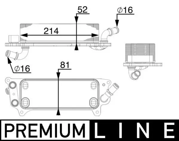 Ölkühler, Automatikgetriebe MAHLE CLC 77 000P