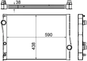 Kühler, Motorkühlung MAHLE CR 1049 000S