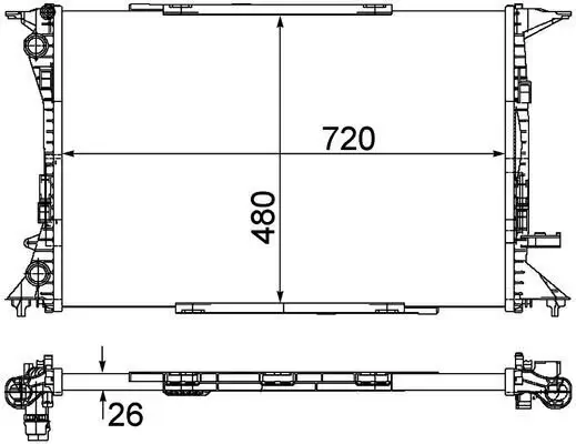 Kühler, Motorkühlung MAHLE CR 1060 000P Bild Kühler, Motorkühlung MAHLE CR 1060 000P