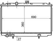 Kühler, Motorkühlung MAHLE CR 1077 000S