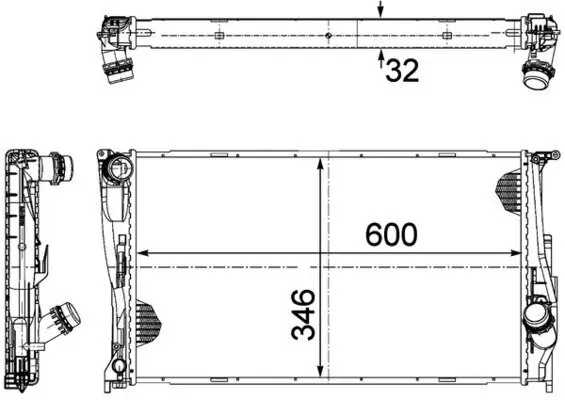 Kühler, Motorkühlung MAHLE CR 1083 000P