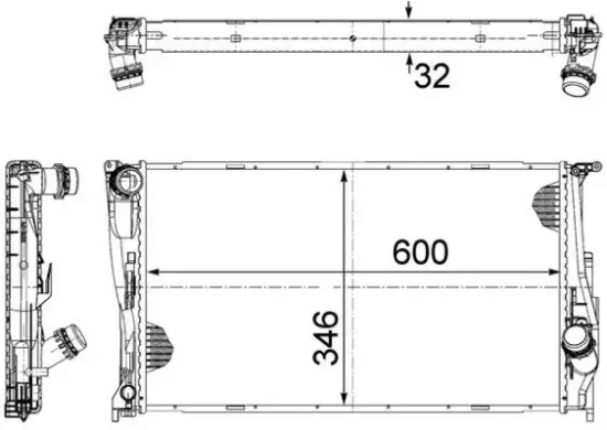 Kühler, Motorkühlung MAHLE CR 1083 000S Bild Kühler, Motorkühlung MAHLE CR 1083 000S