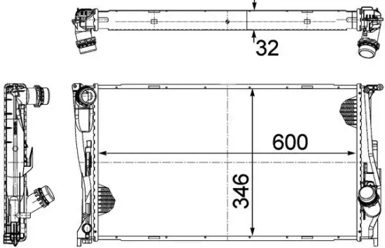 Kühler, Motorkühlung MAHLE CR 1086 000P Bild Kühler, Motorkühlung MAHLE CR 1086 000P