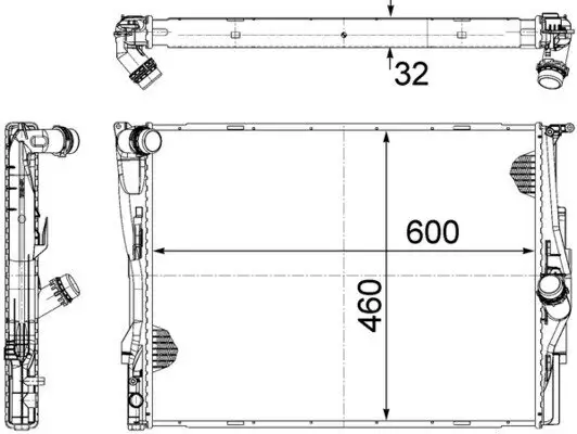 Kühler, Motorkühlung MAHLE CR 1087 000S Bild Kühler, Motorkühlung MAHLE CR 1087 000S