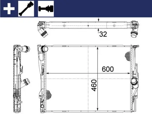 Kühler, Motorkühlung MAHLE CR 1087 000S