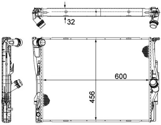 Kühler, Motorkühlung MAHLE CR 1088 000P Bild Kühler, Motorkühlung MAHLE CR 1088 000P