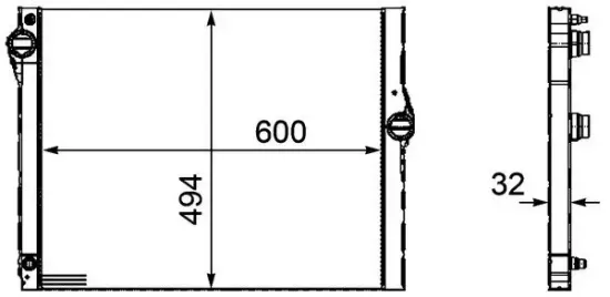 Kühler, Motorkühlung MAHLE CR 1094 000P Bild Kühler, Motorkühlung MAHLE CR 1094 000P