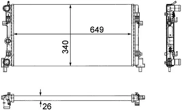 Kühler, Motorkühlung MAHLE CR 1096 000P