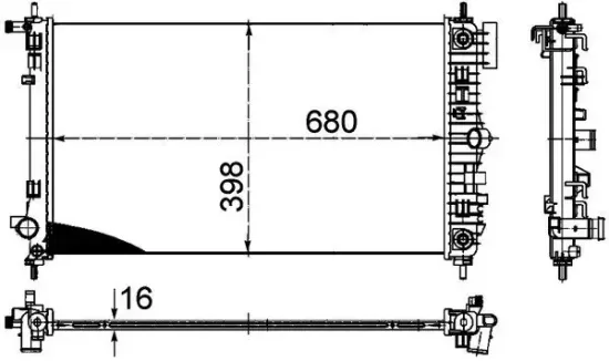 Kühler, Motorkühlung MAHLE CR 1098 000P Bild Kühler, Motorkühlung MAHLE CR 1098 000P