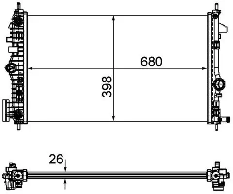 Kühler, Motorkühlung MAHLE CR 1103 000P