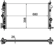 Kühler, Motorkühlung MAHLE CR 1103 000P