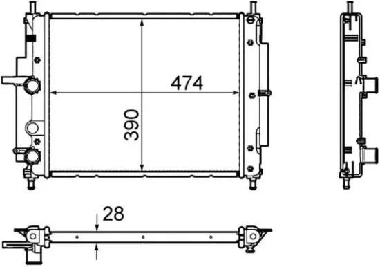 Kühler, Motorkühlung MAHLE CR 1107 000P Bild Kühler, Motorkühlung MAHLE CR 1107 000P