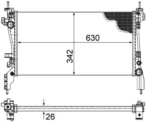 Kühler, Motorkühlung MAHLE CR 1120 000S Bild Kühler, Motorkühlung MAHLE CR 1120 000S