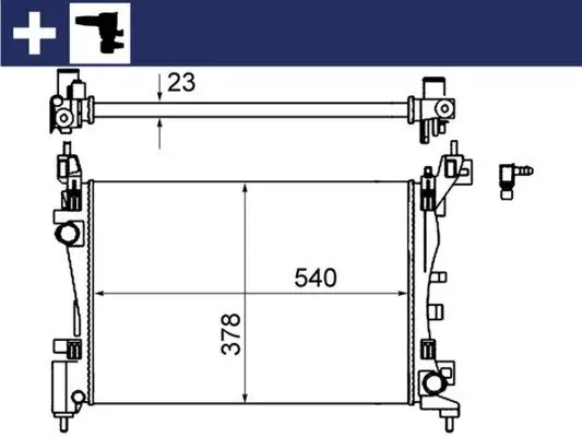 Kühler, Motorkühlung MAHLE CR 1121 000S