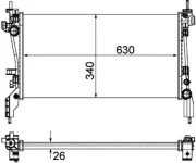 Kühler, Motorkühlung MAHLE CR 1122 000P