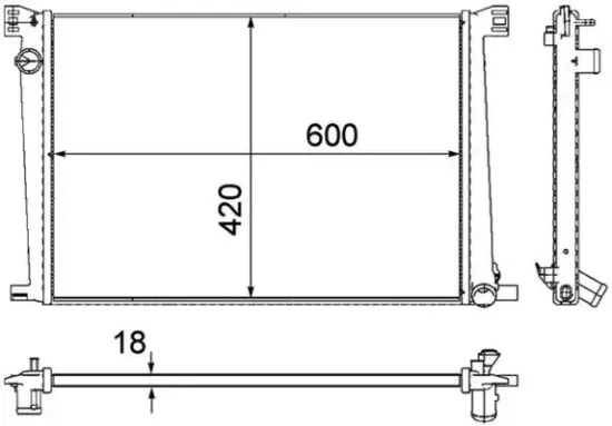 Kühler, Motorkühlung MAHLE CR 1123 000P Bild Kühler, Motorkühlung MAHLE CR 1123 000P