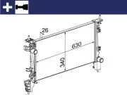 Kühler, Motorkühlung MAHLE CR 1130 000S